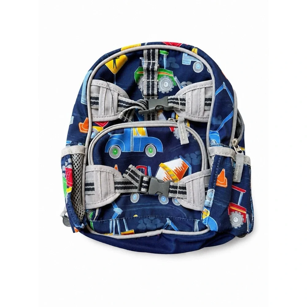 Pottery Barn Kids Mackenzie Mini Backpack Construction Trucks Gray PBK